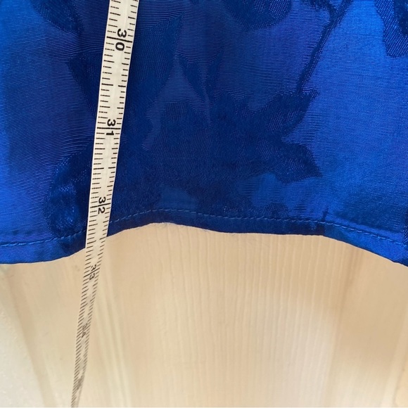 Majorelle Revolve blue floral wrap dress silky Bedford Mini Dress - Picture 3 of 8